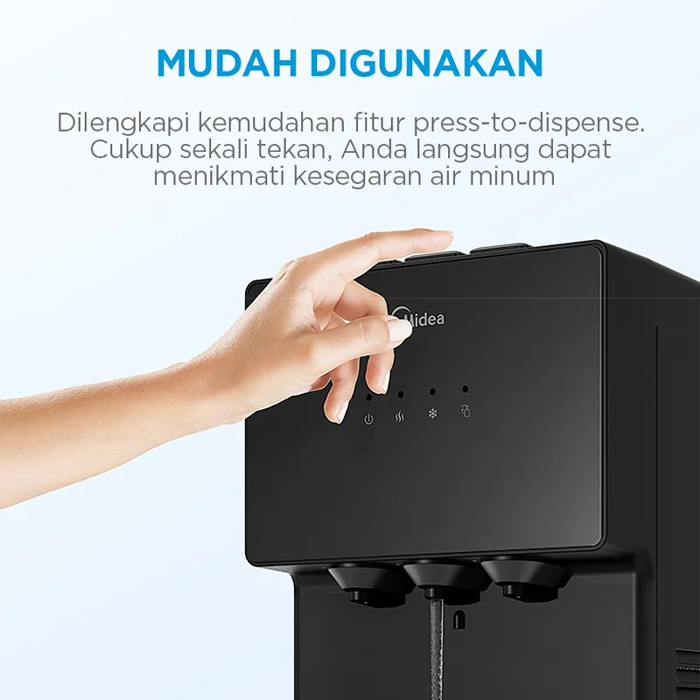 Midea Dispenser Standing Galon Bawah Kompresor Low Watt - Hitam - YL1567B | YL 1567 B